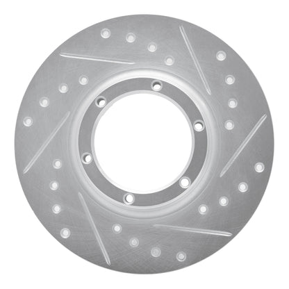 R1 Concepts R1 71-83 Renault Lecar Front Right Rear Right Drilled & Slotted Silver Brake Rotor