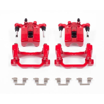 PowerStop Power Stop 07-08 Infiniti G35 Rear Red Calipers w/Brackets - Pair