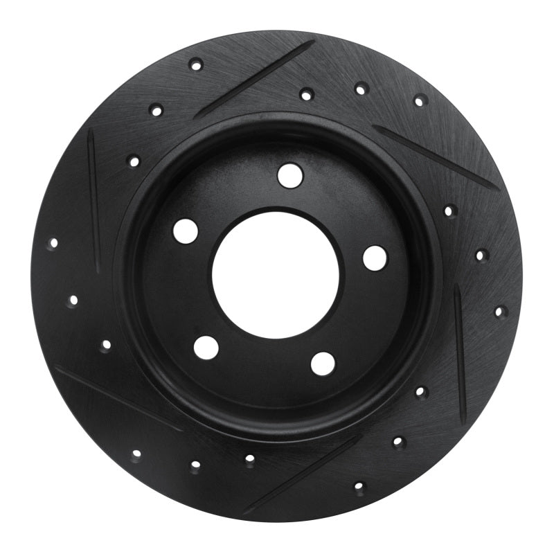 R1 Concepts R1 04-13 Mazda 3 Rear Right Drilled & Slotted Black Brake Rotor