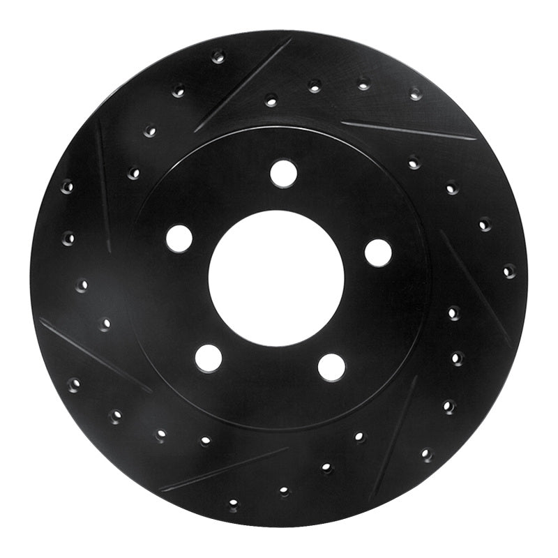R1 Concepts R1 93-97 Chrysler Intrepid Front Left Drilled & Slotted Black Brake Rotor