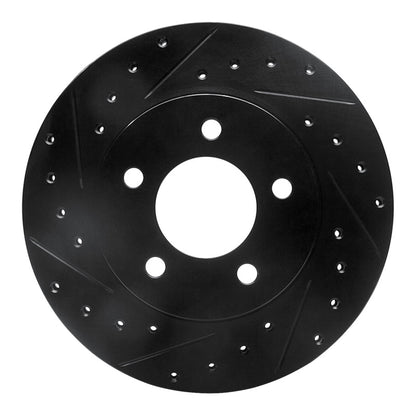 R1 Concepts R1 93-97 Chrysler Intrepid Front Left Drilled & Slotted Black Brake Rotor