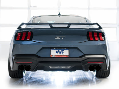 AWE Tuning AWE 2024 Ford Mustang GT Fastback S650 RWD SwitchPath Cat-Back Exhaust w/ Quad Diamond Black Tips