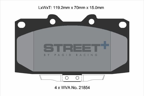 PAGID Racing T8308SP2001 STREET+ Brake Pads
