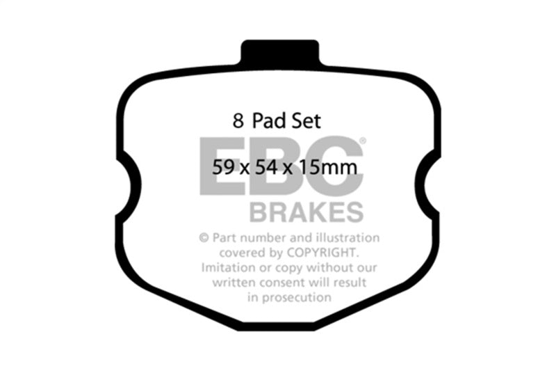 EBC Racing 06-13 Chevrolet Corvette Z06 (C6 w/Multi-Pad System) SR-21 Sintered Race Rear Brake Pads