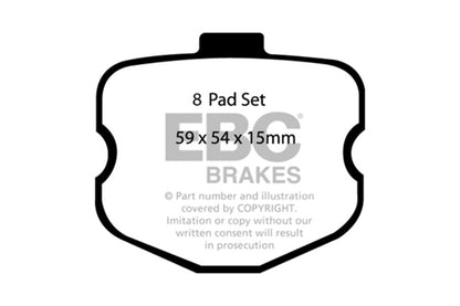 EBC Racing 06-13 Chevrolet Corvette Z06 (C6 w/Multi-Pad System) SR-21 Sintered Race Rear Brake Pads