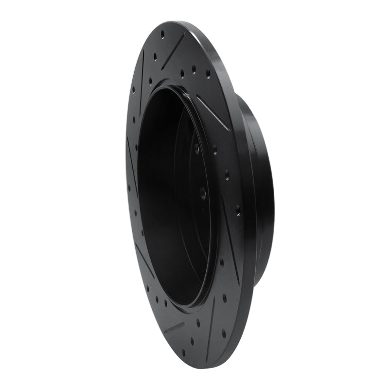 R1 Concepts R1 07-17 Acura MDX Rear Right Drilled & Slotted Black Brake Rotor
