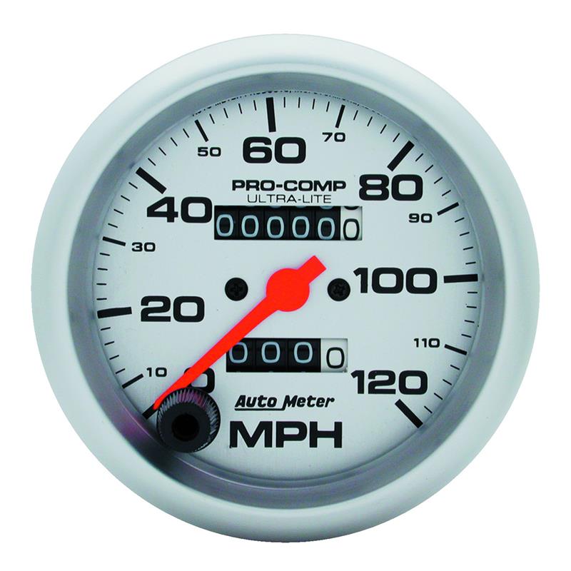 Autometer Ultra-Lite 3-3/8 inch 120 MPH Mechanical In Dash Speedometer