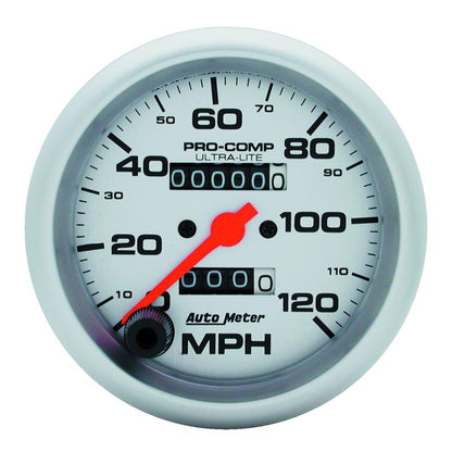 Autometer Ultra-Lite 3-3/8 inch 120 MPH Mechanical In Dash Speedometer