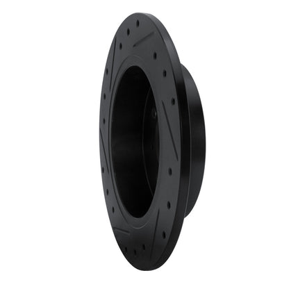 R1 Concepts R1 91-94 Nissan Sentra Rear Right Drilled & Slotted Black Brake Rotor