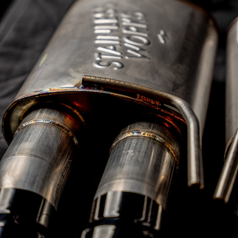 Stainless Works 18-21 Mustang GT Axle Back Legend Exhaust - Black Tips