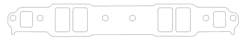 Cometic Gasket Cometic Chevy Gen1 Small Block V8 .047in Fiber Intake Mani Gskt Set-1.240in x 2.100in Rectangle Port