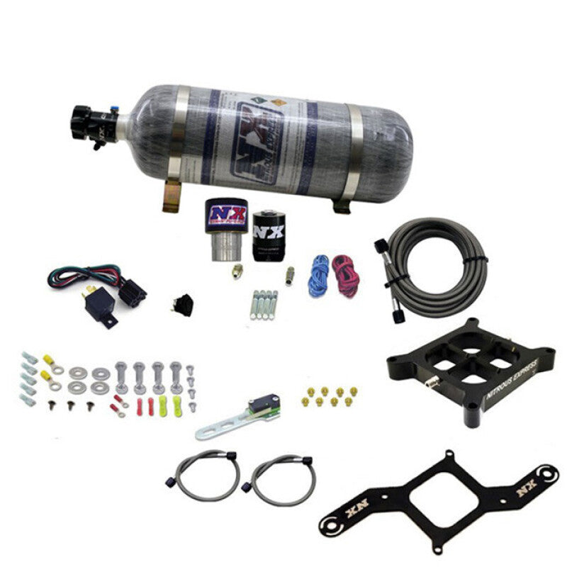 Nitrous Express Single Entry Crossbar RNC .178 4150 Flange Nitrous Kit (250-650HP) w/Compsite Bottle