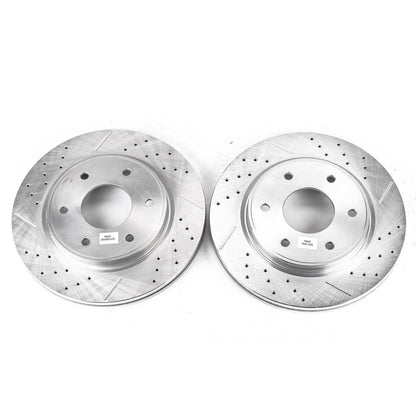 PowerStop Power Stop 05-06 Infiniti QX56 Front Evolution Drilled & Slotted Rotors - Pair