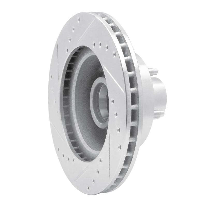 R1 Concepts R1 79-91 Ford LTD Crown Victoria Front Right Drilled & Slotted Silver Brake Rotor