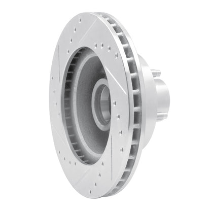 R1 Concepts R1 79-91 Ford LTD Crown Victoria Front Right Drilled & Slotted Silver Brake Rotor