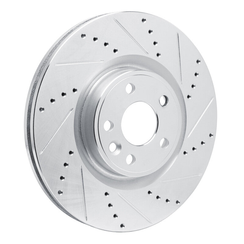 R1 Concepts R1 20-20 Jaguar F-Pace Front Right Drilled & Slotted Silver Brake Rotor