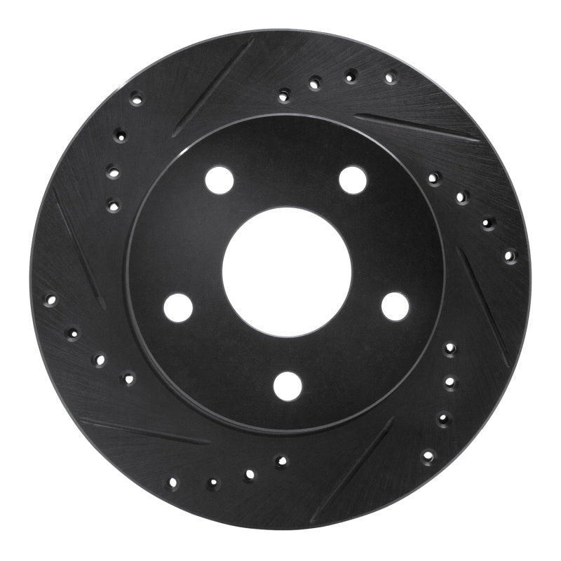 R1 Concepts R1 90-97 Ford AEROSTAR Right Front Drilled & Slotted Black Brake Rotor
