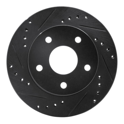 R1 Concepts R1 90-97 Ford AEROSTAR Right Front Drilled & Slotted Black Brake Rotor