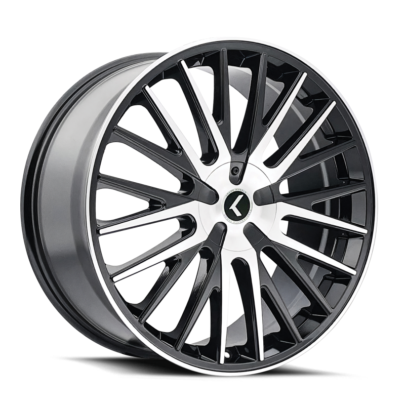 Kraze Wheels Kraze KR185 Double Down 17x8 / 5x112/120 BP / 38mm Offset / 74.1mm Hub Gloss Black Machined Wheel