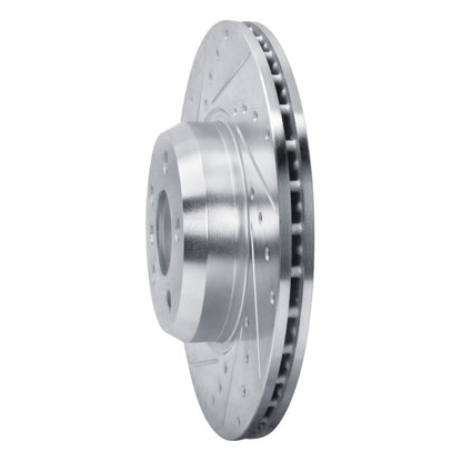 R1 Concepts R1 18-25 BMW Z4 Front Left Drilled & Slotted Silver Brake Rotor