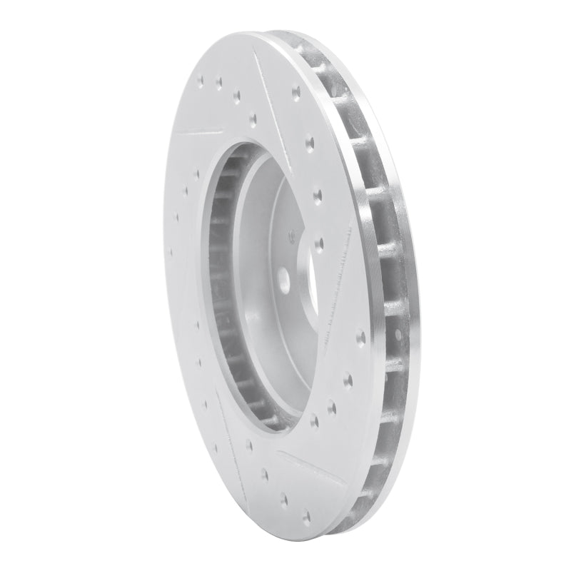 R1 Concepts R1 88-93 Toyota Celica Front Left Drilled & Slotted Silver Brake Rotor