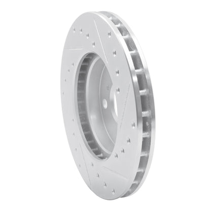 R1 Concepts R1 88-93 Toyota Celica Front Left Drilled & Slotted Silver Brake Rotor