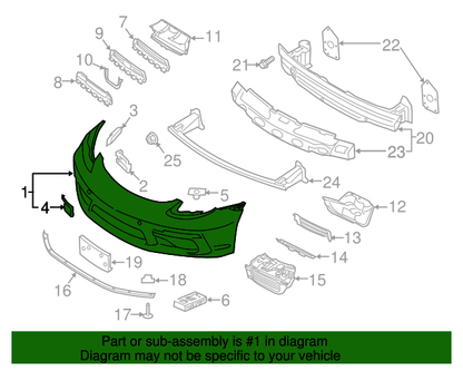 Genuine Porsche 982898041AG2X Bumper Cover