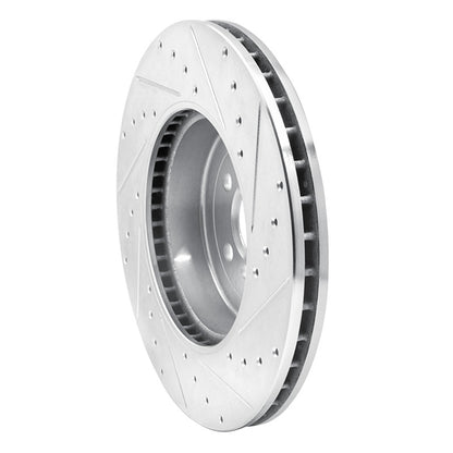 R1 Concepts R1 17-25 BMW 530E Front Left Drilled & Slotted Silver Brake Rotor