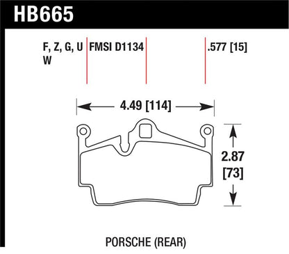 Hawk Performance Hawk 05-16 Porsche Boxster / 07-14 Porsche Cayman DTC-70 Race Rear Brake Pads