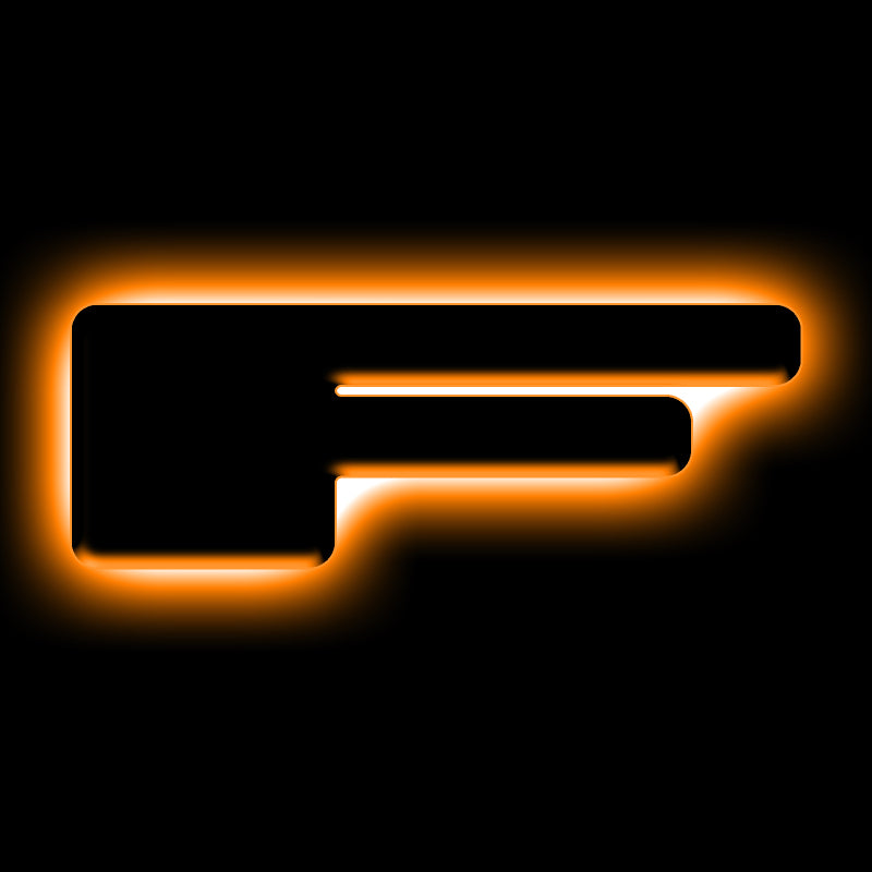 ORACLE Lighting Universal Illuminated LED Letter Badges - Matte Blk Surface Finish - F