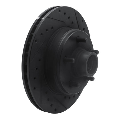 R1 Concepts R1 90-02 Chevrolet ASTRO Front Right Drilled & Slotted Black Brake Rotor