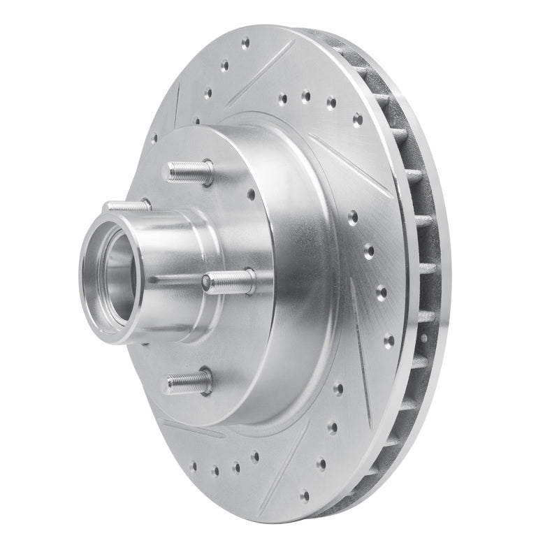 R1 Concepts R1 93-95 Chevrolet G10 Front Left Drilled & Slotted Silver Brake Rotor