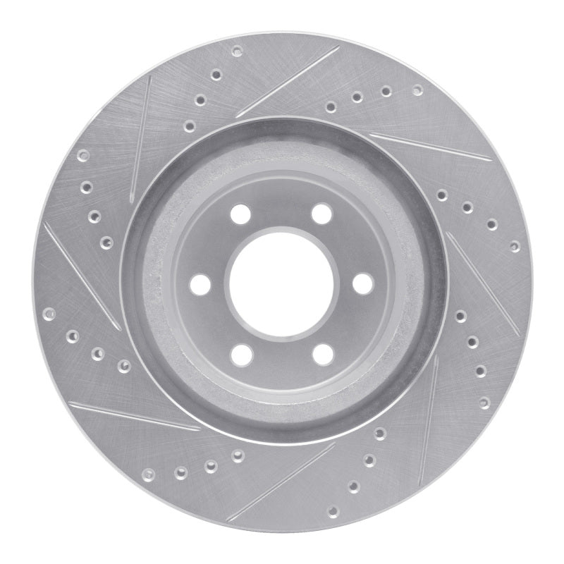 R1 Concepts R1 92-02 Dodge Viper Front Right Drilled & Slotted Silver Brake Rotor