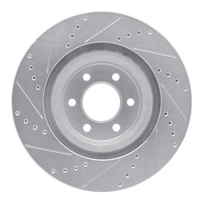 R1 Concepts R1 92-02 Dodge Viper Front Right Drilled & Slotted Silver Brake Rotor