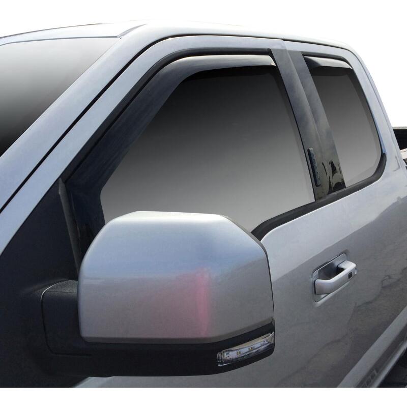 Westin 2015-2018 Ford F-150 SuperCab In-Channel Wind Deflector 4pc - Smoke