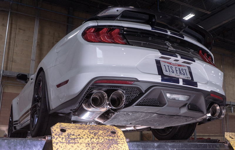 Stainless Works 2020 Ford GT500 Legend Catback X-Pipe Exhaust Factory Connect - Polished Tips
