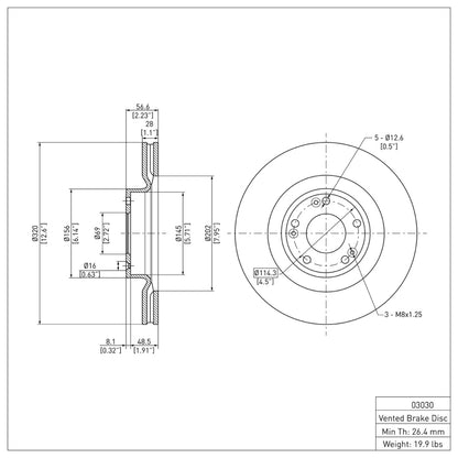 DFC 09-11 Hyundai Genesis Sedan Front Brake Rotor