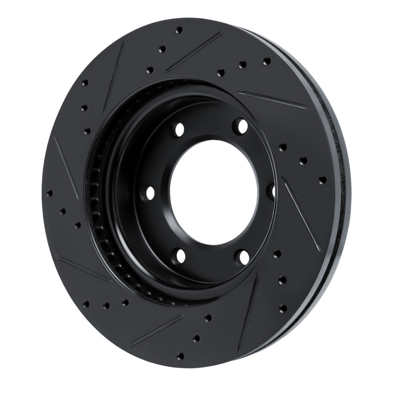 R1 Concepts R1 19-25 Ford BRONCO Front Right Drilled & Slotted Black Brake Rotor