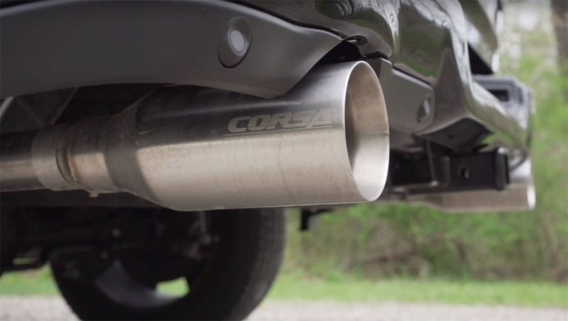 CORSA Performance Corsa 19-24 Ram 1500 5.7L Crew Cab w/ 57in or 76in Bed Cat-Back Dual Rr Exit 5in Satin Polished Tips