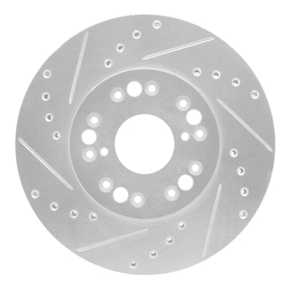R1 Concepts R1 91-92 Lexus LS400 Front Left Drilled & Slotted Silver Brake Rotor