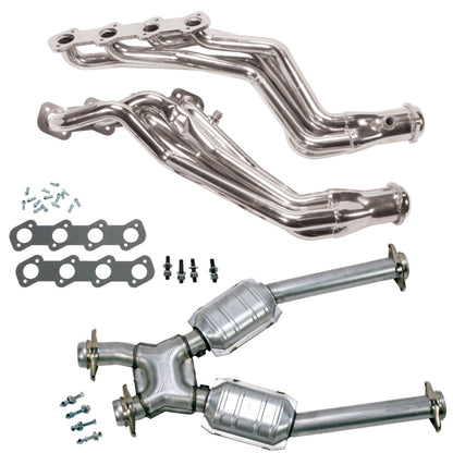 BBK 96-04 Ford Mustang 4.6L 2V (M/T Only) 1-5/8 Headers w/High Flow Catted X-Pipe (Silver Ceramic)