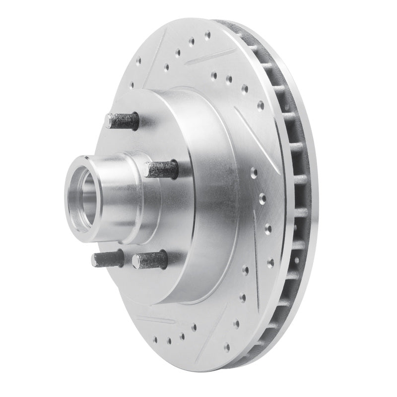 R1 Concepts R1 1969-1996 Buick Riviera Front Left Drilled & Slotted Silver Brake Rotor