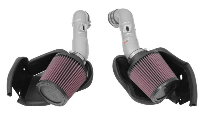 K&N Engineering K&N 14-15 Infiniti Q50 3.7L V6 Dual Silver Typhoon Short Ram Intakes