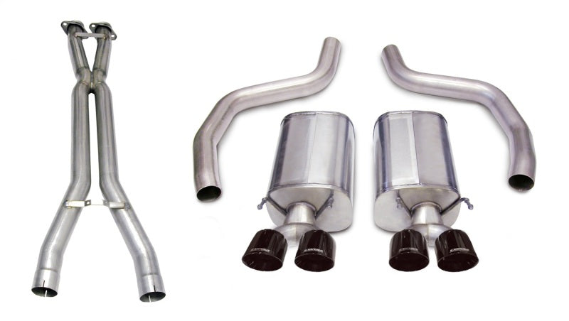 CORSA Performance Corsa 06-11 Chevrolet Corvette C6 Z06/ZR1 Sport Cat-Back Dual Rear Exit w/ Twin 4.0in Black Tips