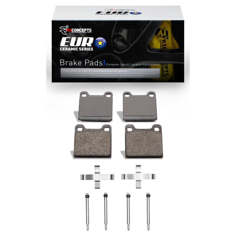 R1 Concepts R1 75-04 Volvo 245 Rear Euro Ceramic Pads & Hardware Kit