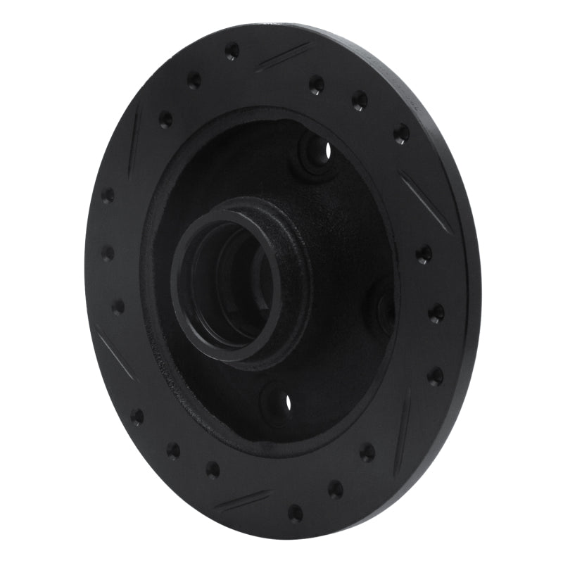 R1 Concepts R1 1987-1994 Mazda 323 Rear Right Drilled & Slotted Black Brake Rotor