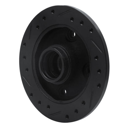 R1 Concepts R1 1987-1994 Mazda 323 Rear Right Drilled & Slotted Black Brake Rotor