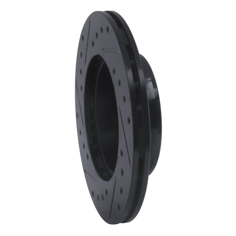 R1 Concepts R1 88-92 Geo Prizm Front Right Drilled & Slotted Black Brake Rotor