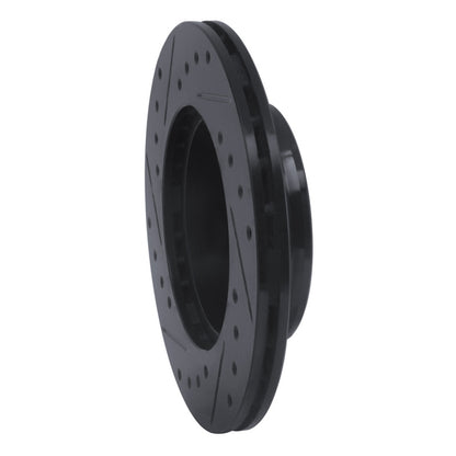 R1 Concepts R1 88-92 Geo Prizm Front Right Drilled & Slotted Black Brake Rotor