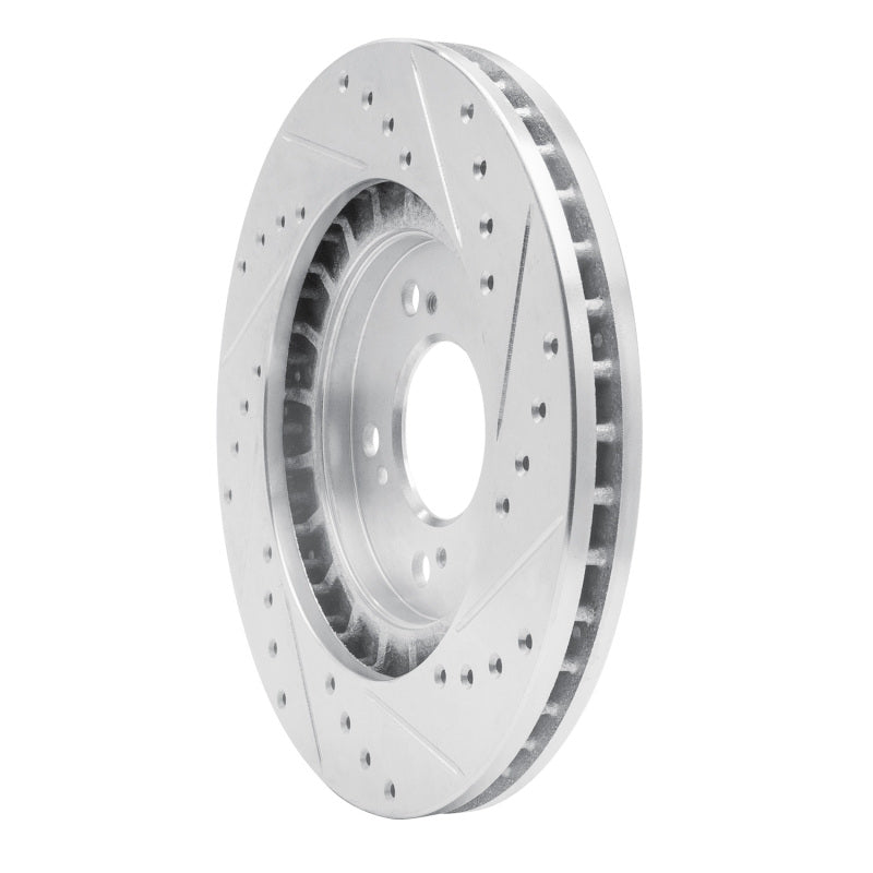 R1 Concepts R1 97-05 Acura NSX Front Left Drilled & Slotted Silver Brake Rotor